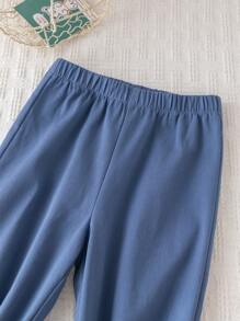 Cozy Pixies Baby Mädchen einfache Elastikbund Lässig Loose Hosen - marineblau - Übersicht 9