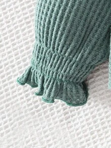 Áo thun tay lỡ có họa tiết cho bé gái, thích hợp mặc thường ngày vào mùa thu/đông - màu xanh lá - Xem 6
