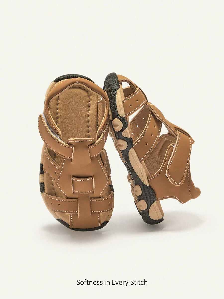 Cozy Pixies Comfortable Roman Style Beach Sandals For Boys - Brown - View 1