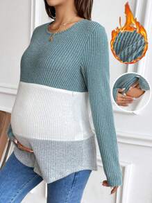 SHEIN Maternity Nursing Long Sleeve T-Shirt For Casual Wear, Autumn