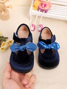 Beautiful Girls Bowknot Adorable Shoes, Suitable For Spring And Autumn - Blue - View 5