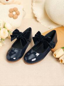 春秋时尚可爱女孩平底校鞋 - 藍色 - 查看 5