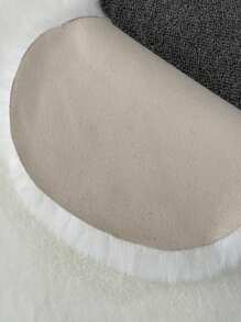 1pc Fluffy Plush Teddy Bear Shaped Soft, Fluffy And Easy-To-Clean Rug, Suitable For Bedroom, Living Room, Sofa, Coffee Table, Closet, Vanity Area, Tatami Room And Other Spaces, Cozy And Adorable Home Decor,Fall Decor,Autumn Decor,Room Decor