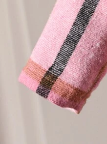 Baby Girls Plaid Jacket For Autumn/Winter - Pink - View 6