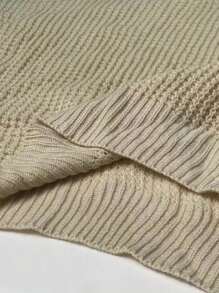 Flirla Große Größen Beliebter Pullover für Damen mit Farbblockstreifen und Knöpfen, Rundhalsausschnitt und Langarm, geeignet zum Layering oder als Oberbekleidung, für Zuhause und Outdoor-Anlässe