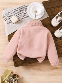LMoss Kids LMoss Young Girl Young Girl's Stand Collar Loose Fit Casual 3D Bow ,Decor Sweater Yarn,Girls Young Girl Costumes,Toddler Sweater,Girls Winter Clothes,Girls Sweater