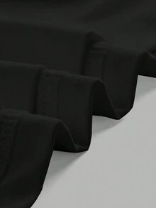 Slaydiva 休闲白色褶皱修身吊带背心 - 黑色 - 查看 4