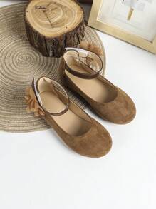 New Autumn Little Girls Fashion Flats Dance Party Imitation Leather Shoes, Suitable For Outdoor, Party, Casual Wear, Dancing, Comfortable Outdoor Shoes For Girls - Brown - View 4
