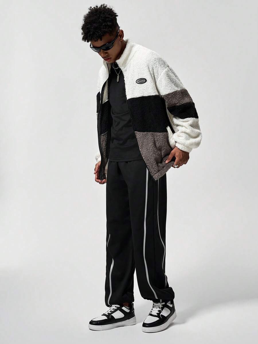 Teen Boys' Casual Contrast Trim Sweatpants, Spring/Autumn