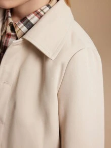 SHEIN Young Boys Khaki Color Woven Lapel Windbreaker Jacket, Winter - Khaki - View 11