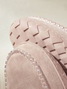 Cuccoo 女士记忆泡沫拖鞋，带舒适衬里，适合室内和室外穿着，粉红色圣诞节，适合圣诞节和新年假期氛围，秋冬季 - 粉色 - 查看 3