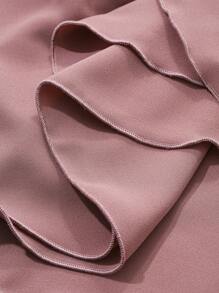 DAZY Solid Color Fishtail Ruffle Hem Skirt For Women,Fall Clothes