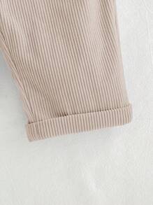 Cozy Pixies 男童装饰纽扣松紧腰休闲裤 - 杏色 - 查看 3