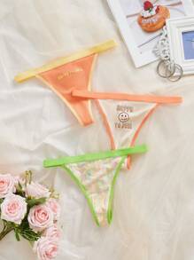 SHEIN Women's Fashionable Unique Design Bikini Briefs - Multicolor - View 8