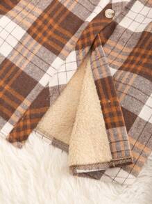 Chiquease 女式格子长袖衬衫夹克，复古风格，温暖打底衫，秋冬季，长袖上衣 - 彩色 - 查看 7