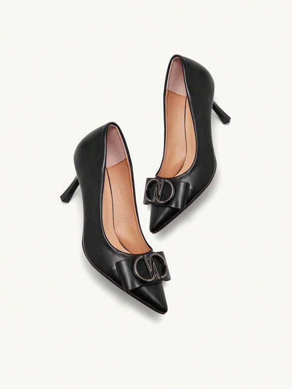 CUCCOO CHICEST Tacones altos con hebilla de laca para mujer, stilettos sexy de punta afilada, para uso en la oficina y al aire libre en Año Nuevo y Día de San Valentín