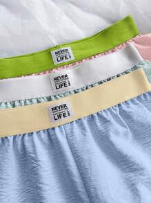 3件套女士拼色家居服睡裤套装 - 彩色 - 查看 3