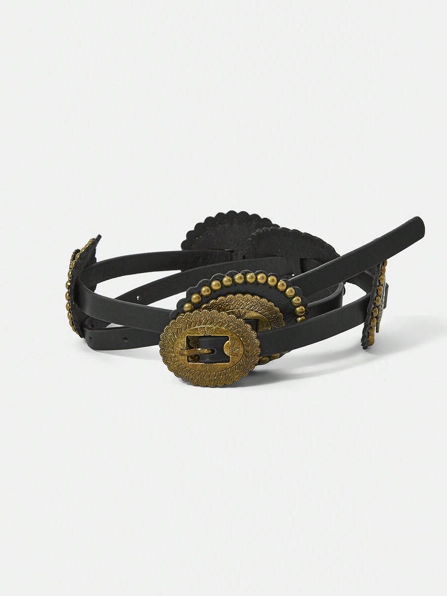 SHEIN SXY 1pc Women's Sexy, Street Metal/Metallic Asymmetric Vintage