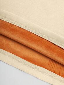 Louniche 女士蕾丝边丝绸混纺保暖吊带背心，秋冬季保暖 - 杏色 - 查看 5