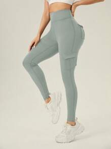 VARSITIE 女士休闲瑜伽运动紧身裤 - 灰色 - 查看 2