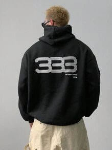 DAZY 秋季男士字母图案羊毛套衫