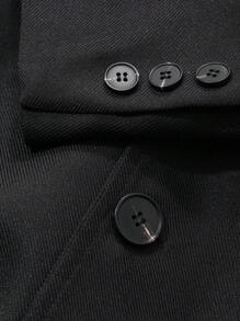 DAZY 1 conjunto Traje casual de un solo botón con solapa entallada en unicolor (chaqueta y pantalones) para hombre