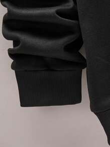 Men's Crew Neck Pullover Sweatshirt, Thermal Lined, Casual Loose Fit, Street Style, Multi-Color Letter Print, White Letter Graphic, Christmas Vibe "MERRY MERRY CHRISTMAS", Suitable For Family Matching, Black, Red, Fun Graphic, Autumn/Winter - Multicolor - View 8