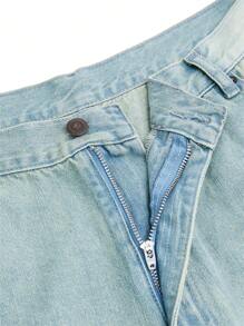 NEON BLANC 男士长款宽松街头风格阔腿牛仔裤，秋冬