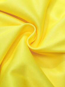 Manfinity EMRG 男式黄色花卉印花简约设计直筒裤 - 黃色 - 查看 6