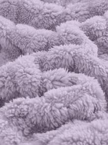 Cozy Pixies Baby Girl 3D Ear Hooded Thermal Lined Cardigan,In Fall/Winter - Purple - View 5