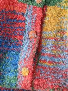 Young Girl Ombre Circular Pattern Knitted Cardigan & Skirt Set, Artistic Oil Painting Color, Suitable For Outings, Gatherings, And Autumn/Winter Wear - Green - View 4