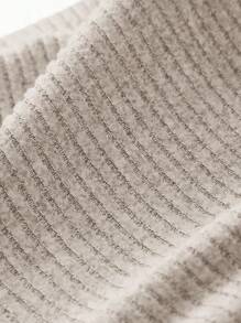 SHEIN EZwear 大码女式罗纹修身打底裤，多色，休闲，秋冬 - 彩色 - 查看 7