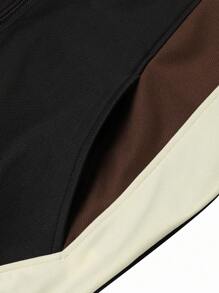 Manfinity Homme Men's Zip-Up Two Tone Casual Daily Fashionable Jacket