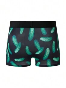 5pcs/Pack Men's Graphic Print Colorblock Casual Boxer Briefs - Multicolor - View 2