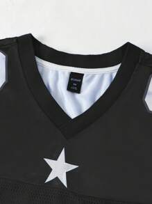 ROMWE MEN Street Life T-shirt de sport à manches courtes avec contraste de maille pour hommes