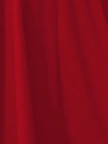 SHEIN Clasi Christmas & New Year Red Cloak Coat For New Year Clothes - Red - View 3