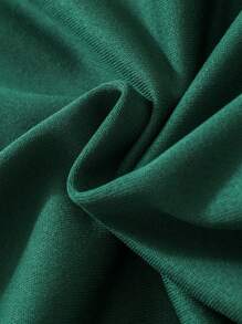 SHEIN Young Girl Casual Embroidered Peter Pan Collar Long Sleeve Sweatshirt, Burgundy, Autumn - Green - View 4