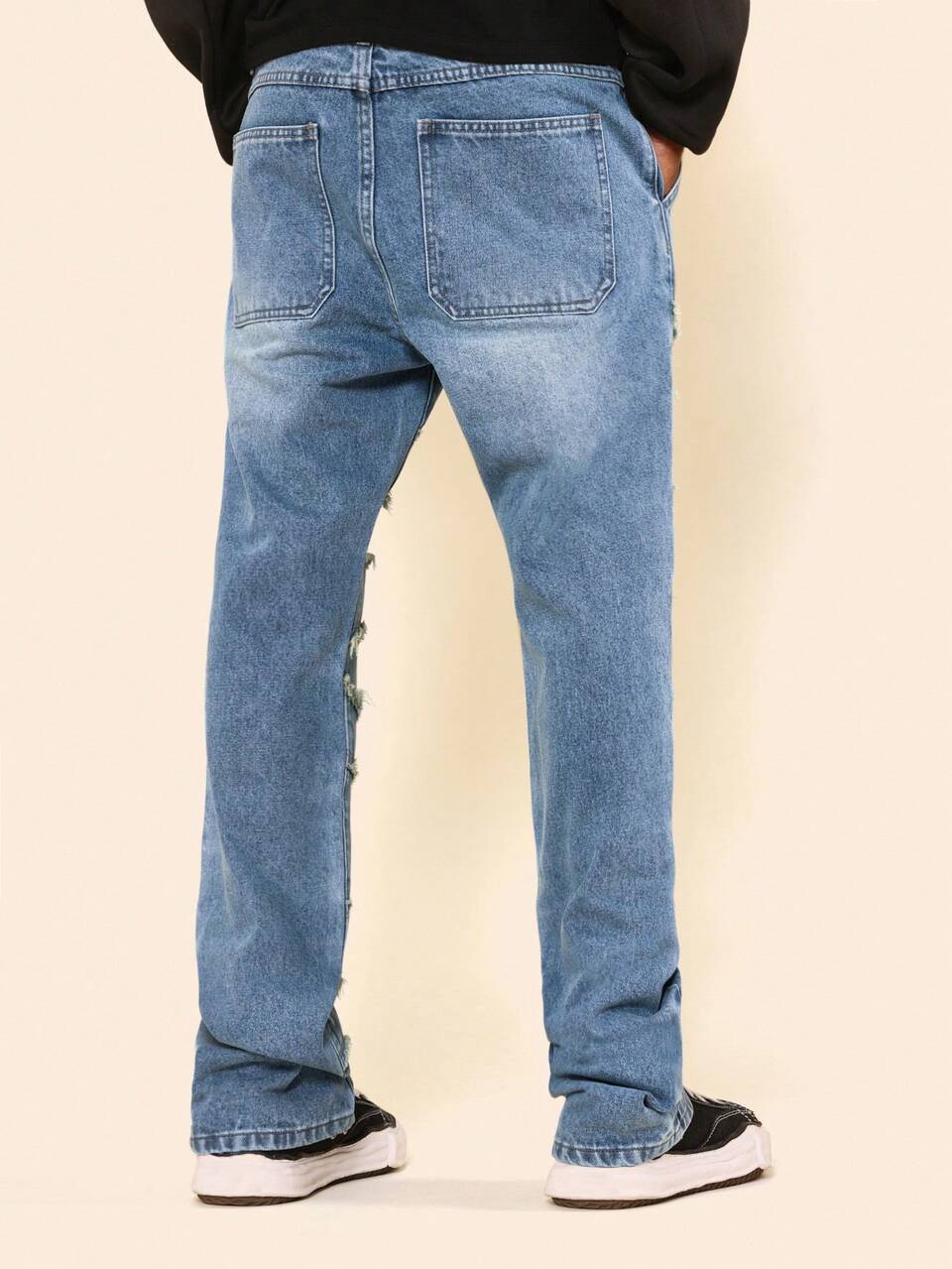 SUMWON Flare Fit Super Raw Edge Jean