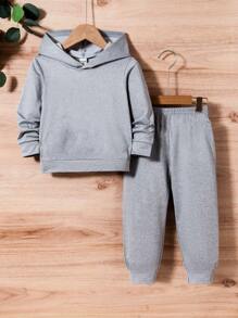 3 件套年轻男孩休闲运动跑步街头服装套装，适合秋冬季 - 寶藍色 - 查看 6