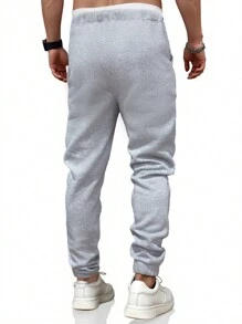 Manfinity Homme Men's Drawstring Waist Cargo Pocket Jogger Sweatpants , Joggers,Back To School Clothes - Multicolor - View 8