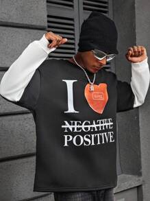 Manfinity EMRG Men's Cartoon Print 2 In 1 Pullover Sweatshirt - Multicolor - View 2