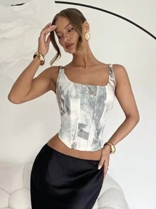 Chiquease Women Angel Print Sleeveless Tank Top, Summer - Multicolor - View 4