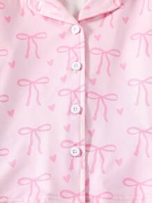 2pcs/Set Young Girl Casual Butterfly Print Long Sleeve Cardigan & Pants Pajama Set, Fashion And Comfortable Girls Pajama Sets Silkgirls Silk Pajama Setskids Silk Pajama Set