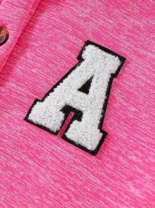 SHEIN 2 piezas Cárdigan informal tipo línea A de felpa para niñas - Multicolor - Ver 6