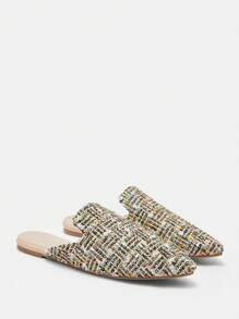 CUCCOO CURVES 宽松款女式休闲一脚蹬穆勒平底鞋，基本款通勤轻便乐福鞋，加大码 - 彩色 - 查看 5