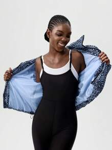 VARSIVA 寒冷秋冬装时尚印花短款女士运动棉服外套 - 彩色 - 查看 1