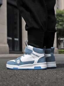 Autumn/Winter Thermal Lined Fashion Color Block Anti-Skid Sole Sneaker Shoes Suitable For Casual Wear, Teenagers Colorful Sneakers