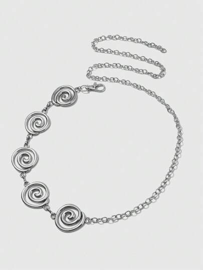 Fairycore 1 pezzo Catena vita geometrica minimalista da donna, adatta da abbinare a pantaloncini