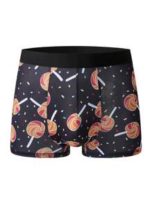 3pcs Pack Men's Fashionable Lollipop Print Boxers - Multicolor - View 8