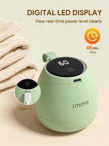 JMMO Afeitadora de tela, removedor de pelusa, afeitadora de pelusa y desfuzzer para ropa, pantalla digital inteligente, dispositivo de succión potente sin residuos, tipo C, carga rápida y corte eficiente